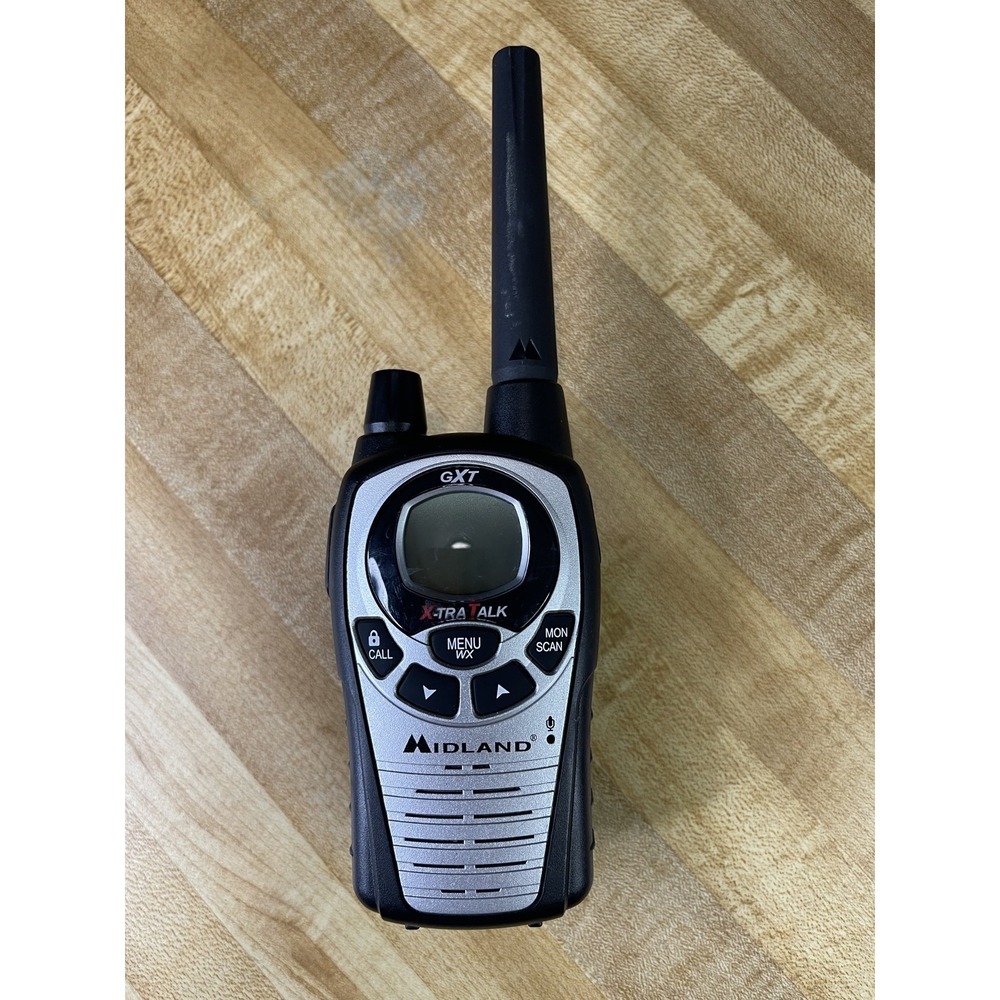 1 Midland GXT710 Walkie-Talkie Black 2-Way Radio X-tra Talk Tested Works